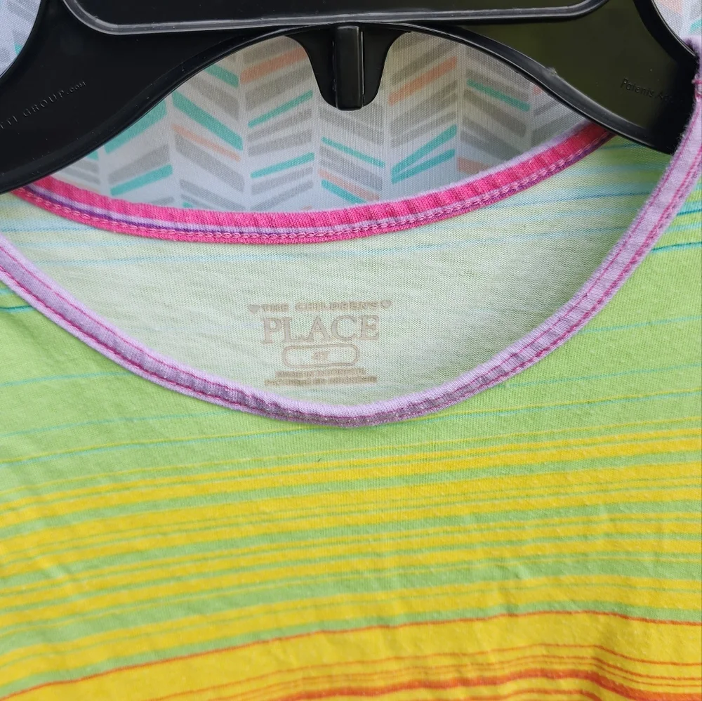 The Children's Place Vibrant Striped Dress Size 4t Kids Dress Rainbow